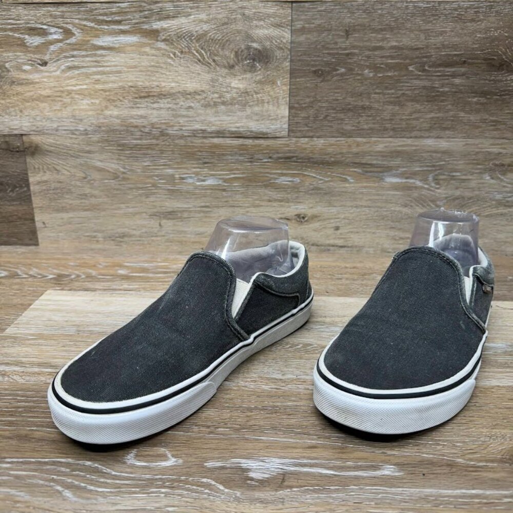 Vans Gray Canvas Slip On Sneaker Women's Size 6.5